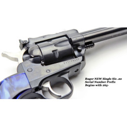 Blue Kirinite Ruger New Model Single Six Grips .22lr. with 265- Prefix