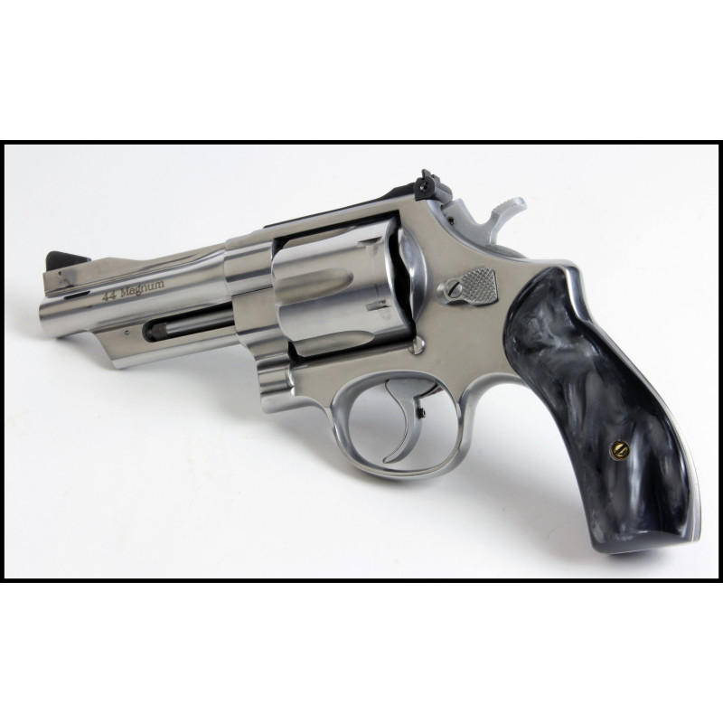 Smith & Wesson K Frame Revolver Grips – Faux Classic Black Mother Of Pearl – Polymer
