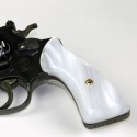 S&W J Frame Square Butt - Kirinite White Pearl Revolver Grips