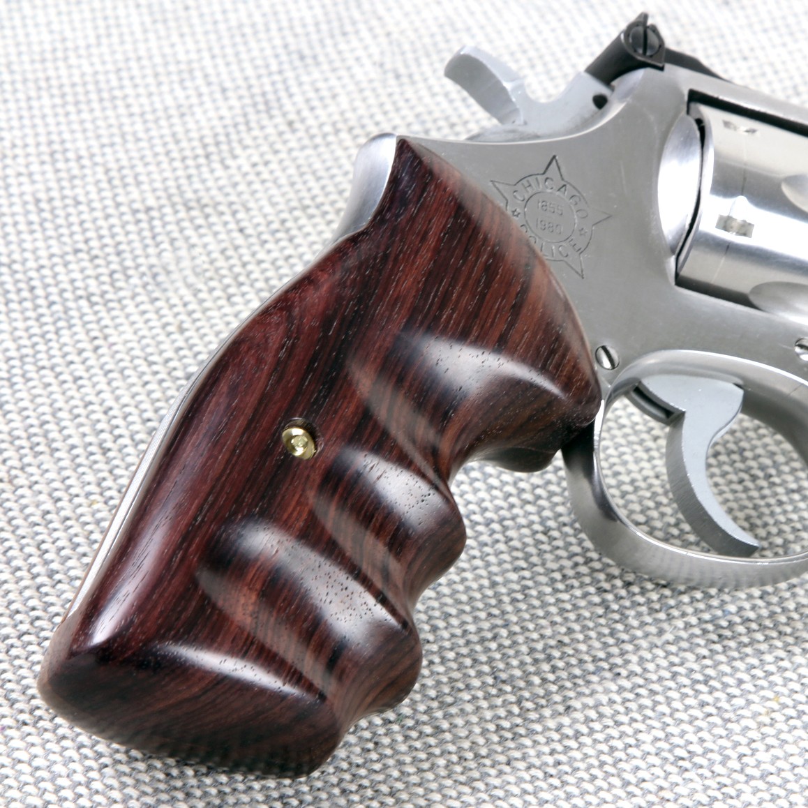 Premium Quality Revolver Wooden Grips for S&W K or L Frame Square Butt Model 