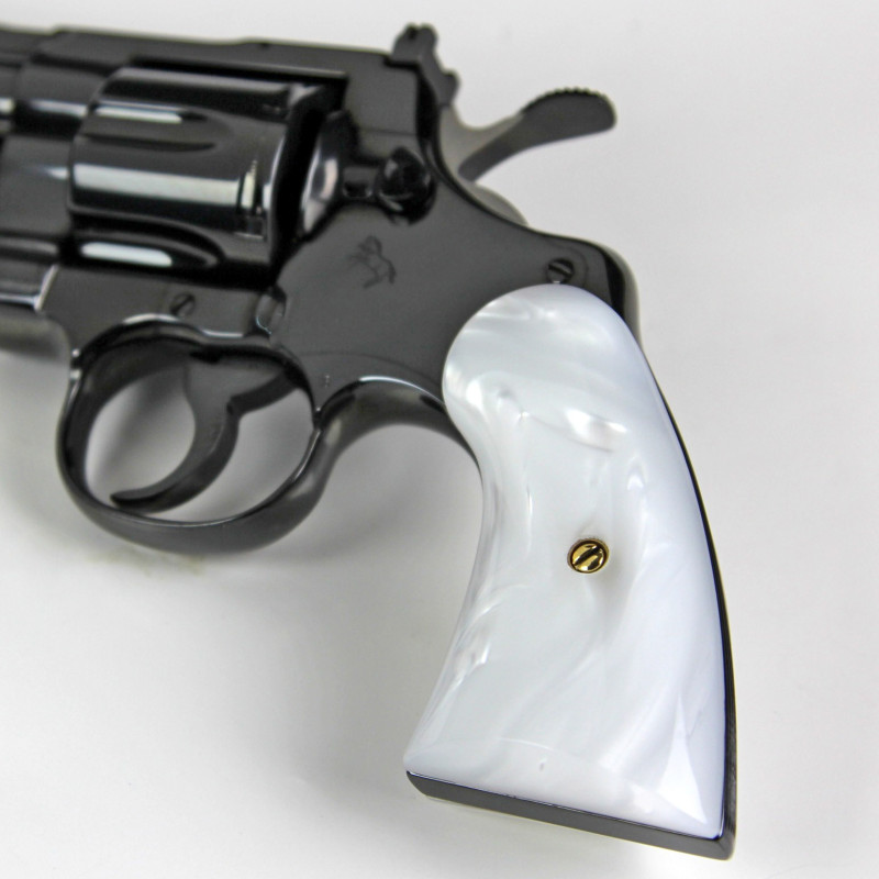 Colt Python Kirinite White Pearl Panel Grips Colt Python Kirinite White Pearl Panel Grips