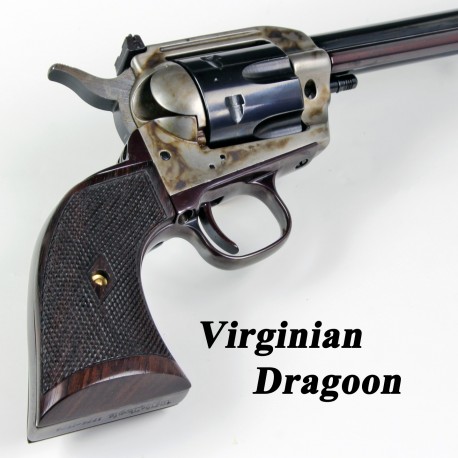 Virginian Dragoon Rosewood Checkered Grips