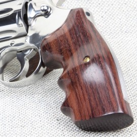 S&W K/L Frame Round Butt Finger Position Rosewood Smooth Grips