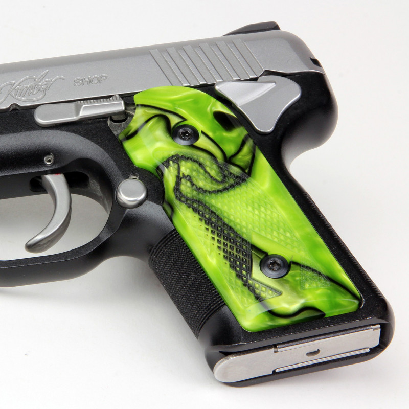 Kimber Micro 9 Toxic Green Kirinite® Grips Surface Smooth Safety