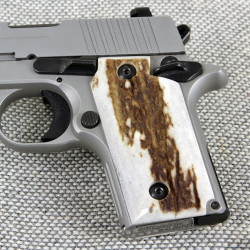 Custom Carbon Fiber Skeleton Feather Grips For SIG SAUER P938 – Handmade, Low Profile, Black