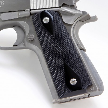 Black Polymer Grips (Checkered) for the 1911
