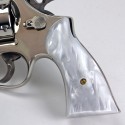 S&W K/L Frame Square Butt - Kirinite White Pearl Revolver Grips