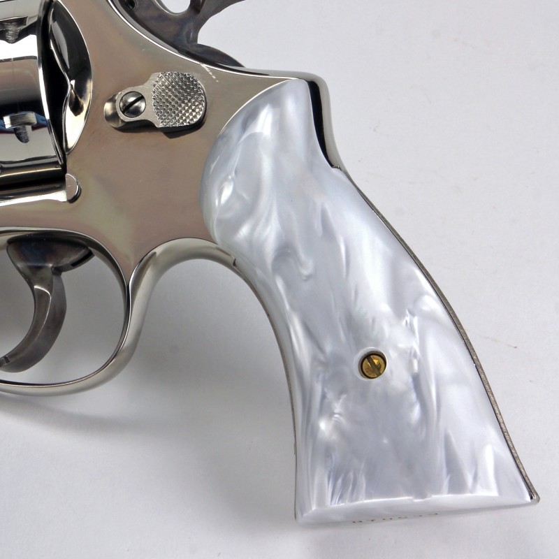 Colt Detective Special Grips 1st Model Long Round Butt D Frame Imitation Pearl 
