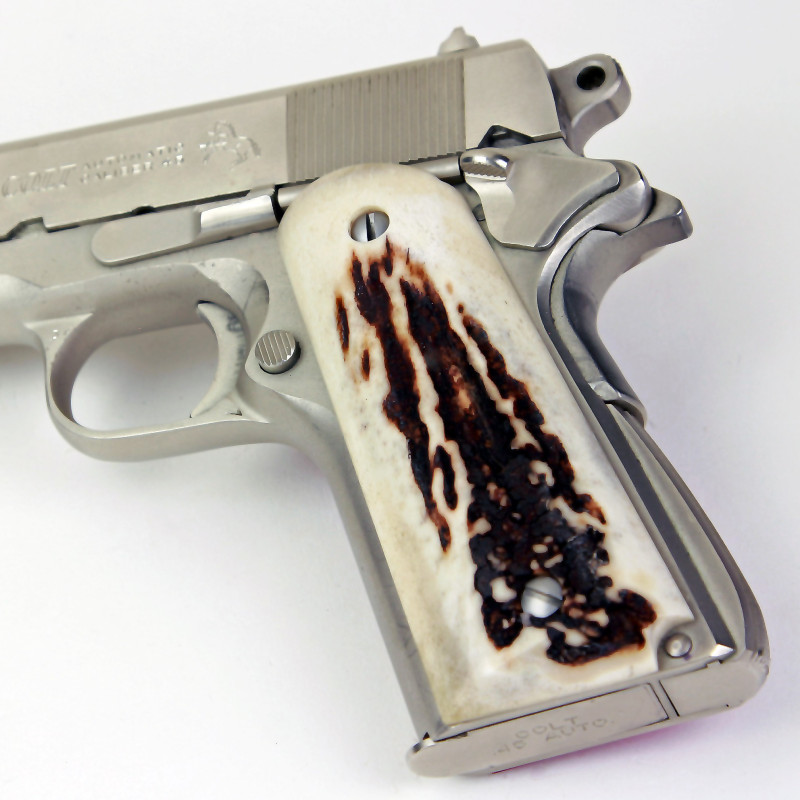 1911 Genuine Sambar Stag Grips 1911 Genuine Sambar Stag Grips