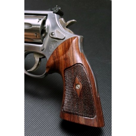 CRAFT WORK SMITH & WESSON N FRAME ROUND BUTT COMBAT GRIPS MAPLE WOOD ** Express* 