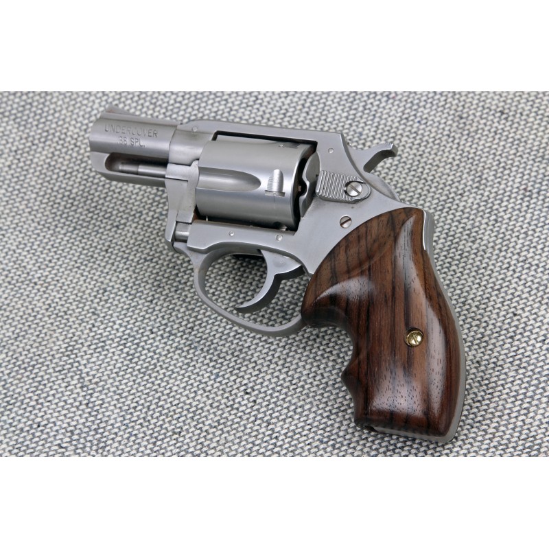 TAURUS SMALL FRAME NEW HARDWOOD GRIP FOR TAURUS M 85 .38 SPECIAL 2” 