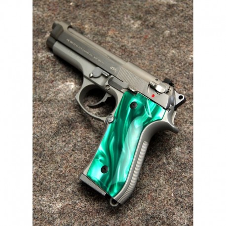 Beretta 92m9 Series Kirinite Green Pearl Grips