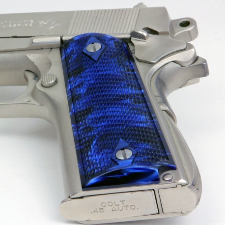 Kirinite™ SAPPHIRE BLUE Grips for the Colt 1911