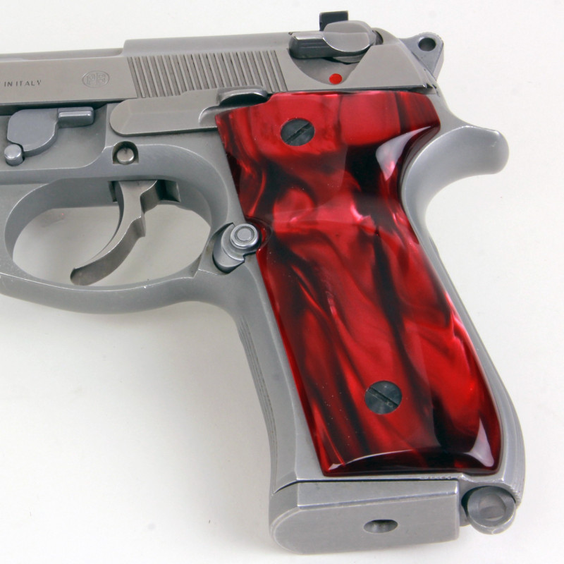 Beretta 92/M9 Series Kirinite Red Pearl Grips Beretta 92/M9 Series Kirinite Red Pearl Grips