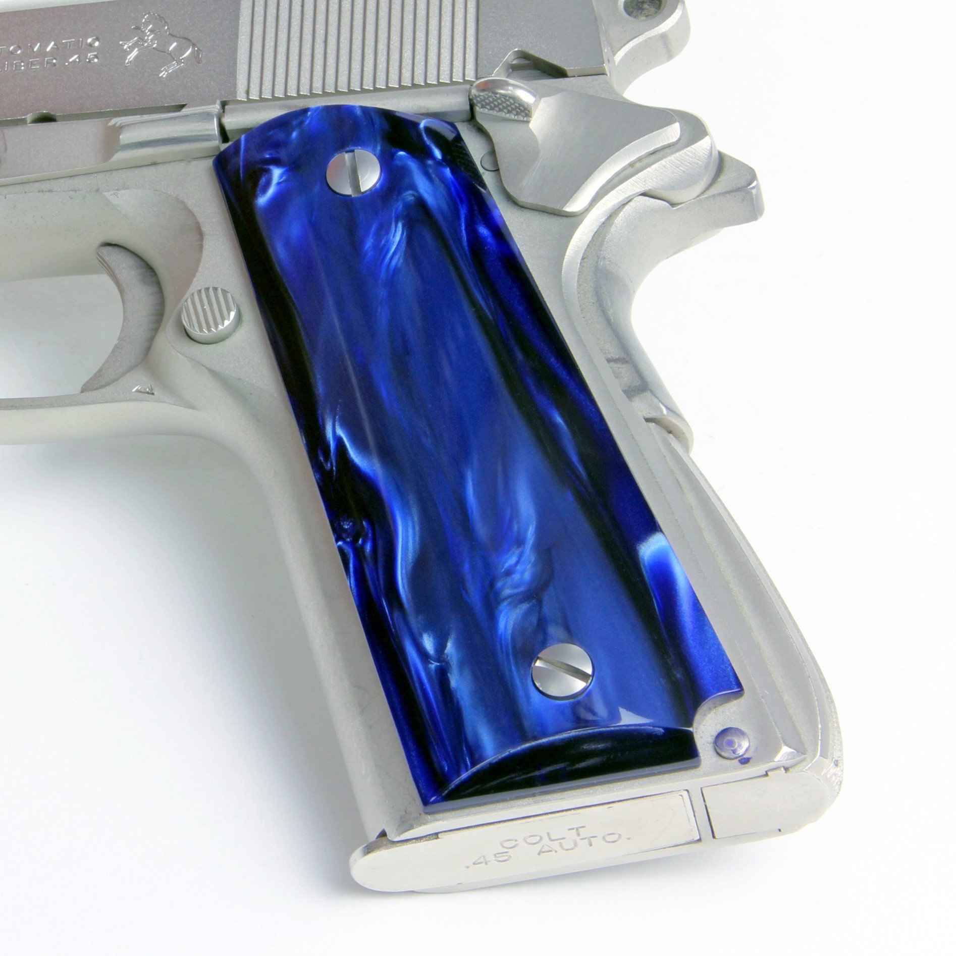 NEW RESIN PEARL GRIPS EAGLE STYLE FOR COLT 1911,CLONE,KIMBER PISTOL FULL SIZE 