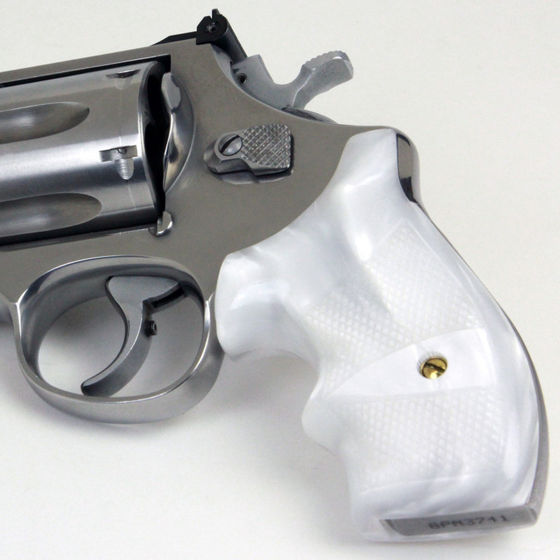 S&W N Frame Round Butt Secret Service Kirinite® White Pearl Grips S&W N Frame Round Butt Secret Service Kirinite® White Pearl Grips