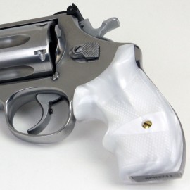 S&W N Frame Round Butt Secret Service Kirinite® White Pearl Grips