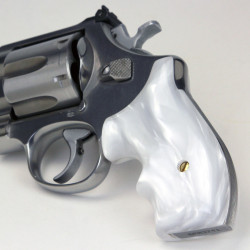 S&W K/L Frame Round Butt Secret Service Kirinite® White Pearl Grips