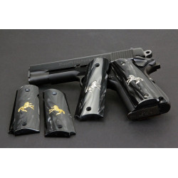 1911 Kirinite® Black Pearl Grips w/Rampant Colt Inlay
