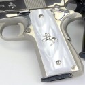 Officer's 1911 Kirinite® White Pearl Grips w/Rampant Colt Inlay