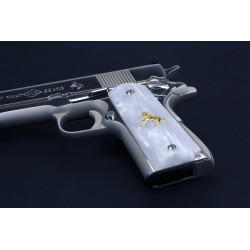 1911 Kirinite® White Pearl Grips w/Rampant Colt Inlay