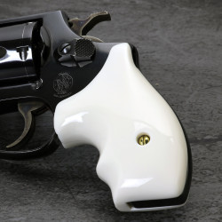 S&W J Frame Round Butt Kirinite® Presentation White Secret Service Grips