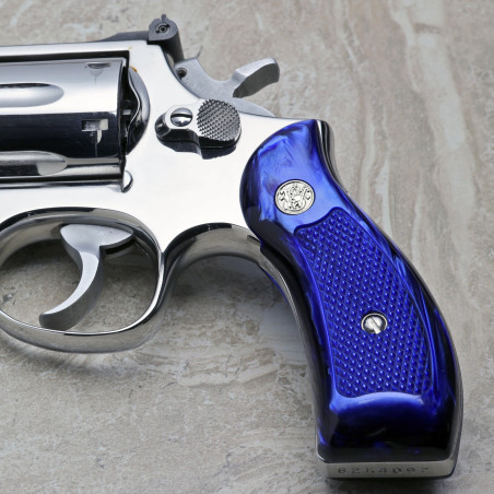 S&W N Frame Round Butt Kirinite® Blue Pearl Grips