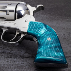 Ruger New Vaquero Kirinite® Aqua Marine "NEW" Reactive Checkered Gunfighter Grips