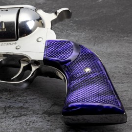Ruger New Vaquero Kirinite® Wicked Purple "NEW" Reactiv Checkered Gunfighter Grips