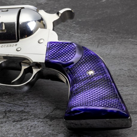 Ruger New Vaquero Kirinite® Wicked Purple "NEW" Reactive Checkered Gunfighter Grips