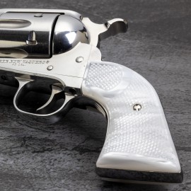 Ruger New Vaquero Kirinite® White Pearl "NEW" Reactive Checkered Gunfighter Grips
