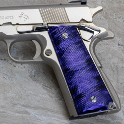 1911 Kirinite® Wicked Purple "NEW" Reactiv™ Checkered Grips