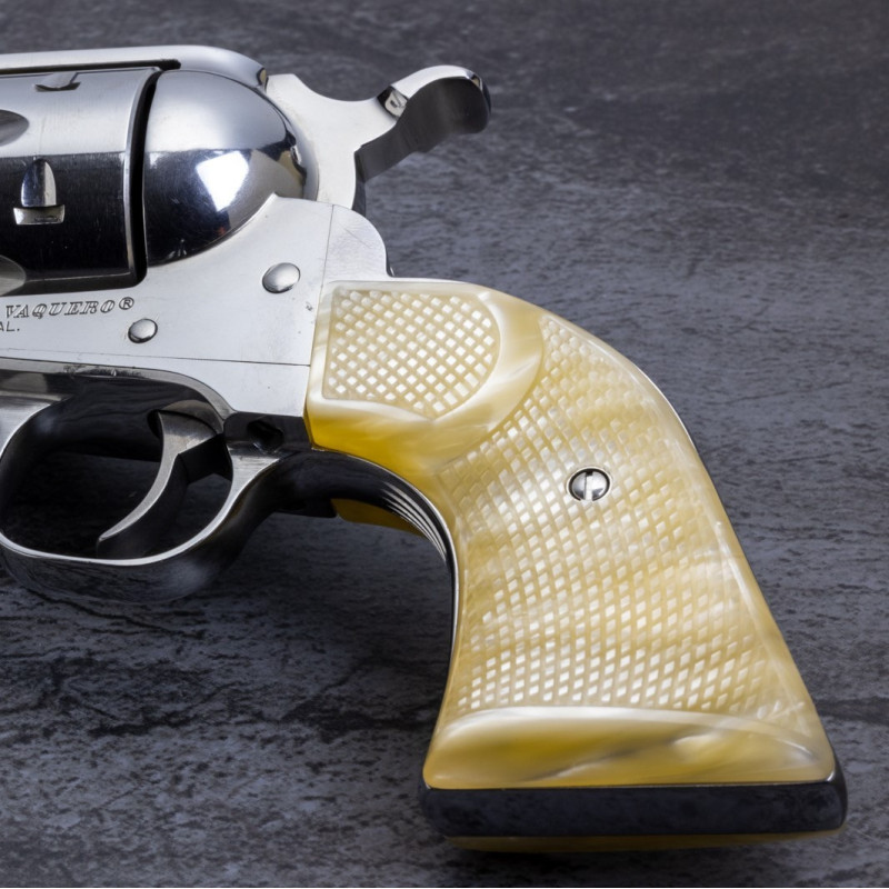 Ruger New Vaquero Kirinite® Antique Pearl "NEW" Reactive Checkered Gunfighter Grips