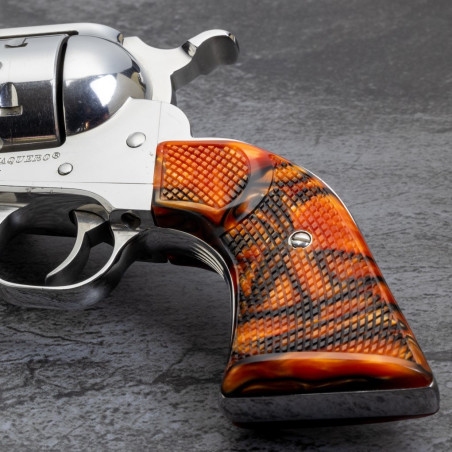 Ruger New Vaquero Kirinite® Bengal Tiger "NEW" Reactive Checkered Gunfighter Grips