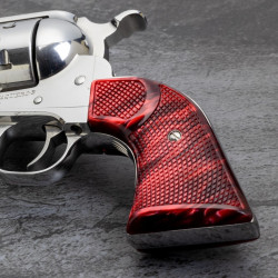 Ruger New Vaquero Kirinite® Red Pearl "NEW" Reactive Checkered Gunfighter Grips