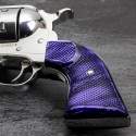 Ruger "Old" Vaquero Kirinite® Wicked Purple "NEW" Reactiv Checkered Gunfighter Grips