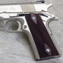 1911 Rosewood Double Diamond Checkered Grips