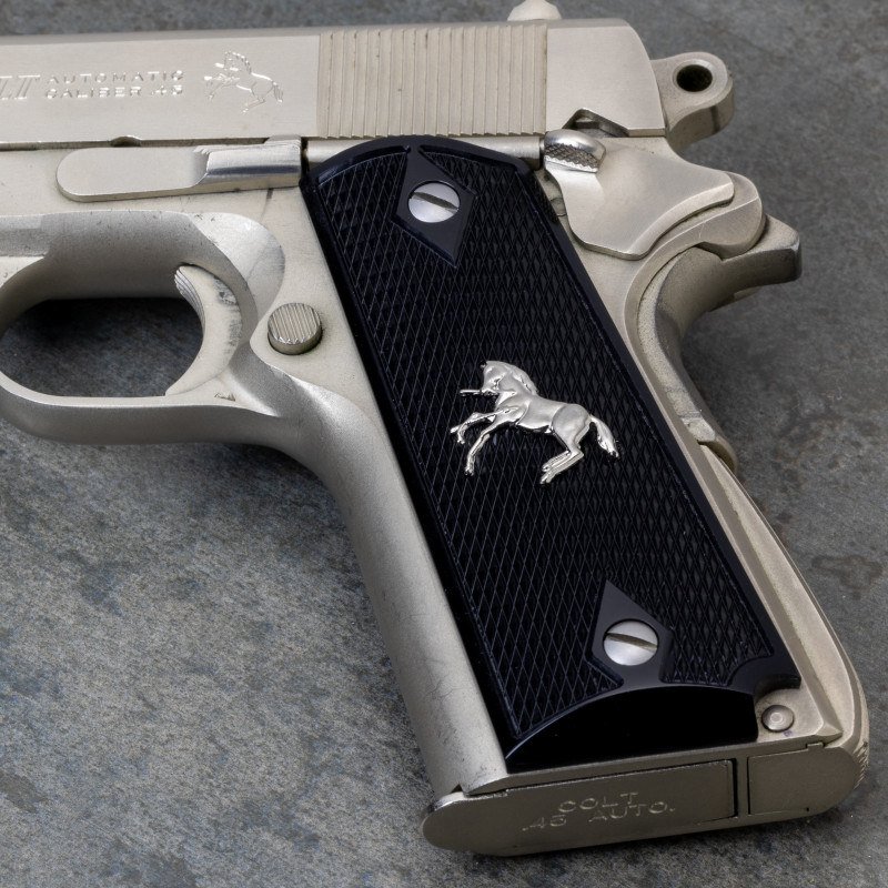 1911 Black Polymer Grips w/Rampant Colt Inlay 1911 Black Polymer Grips w/Rampant Colt Inlay