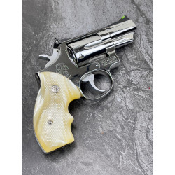 S&W K/L Frame Round Butt Secret Service Kirinite® Antique Pearl Grips w/Reactiv Checkering