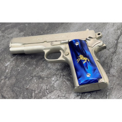1911 Kirinite® Blue Pearl Grips w/Rampant Colt Inlay