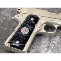 1911 Kirinite® Black Pearl Smooth Grips w/Army Logo Inlay