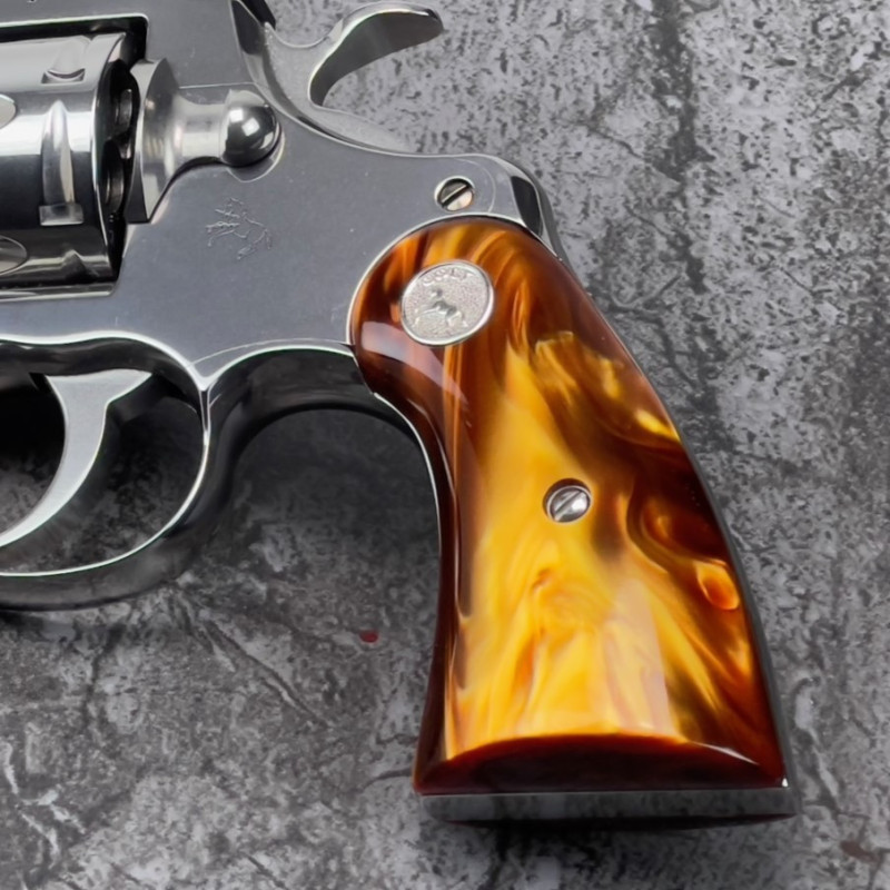 Python, Official Police, and 2021 Anaconda Kirinite® Root Beer Panel Grips Python, Official Police, and 2021 Anaconda Kirinite® Root Beer Panel Grips