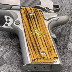1911 Charred Bourbon Barrel Wood Grips