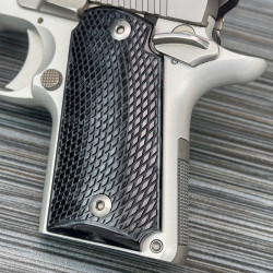 Kimber Micro 9 Kirinite® Black Pearl Reactiv Checkered Grips
