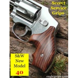 S&W "MODEL 40" J Round Frame Secret Service Rosewood Grips